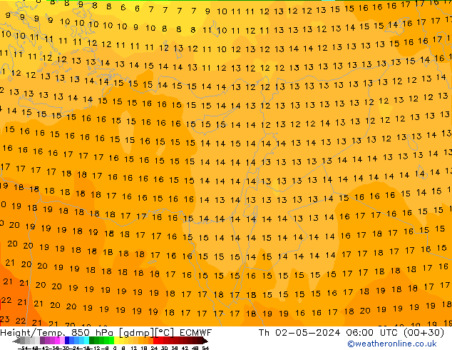 Z500/Rain (+SLP)/Z850 ECMWF Th 02.05.2024 06 UTC