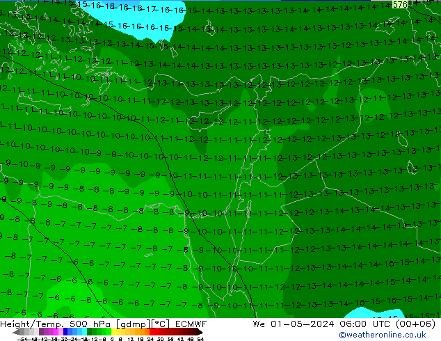 Z500/Rain (+SLP)/Z850 ECMWF śro. 01.05.2024 06 UTC