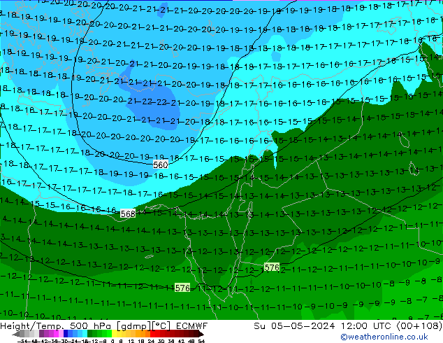 Z500/Rain (+SLP)/Z850 ECMWF dim 05.05.2024 12 UTC