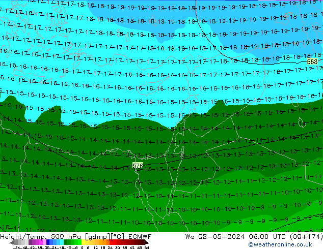 Z500/Rain (+SLP)/Z850 ECMWF We 08.05.2024 06 UTC