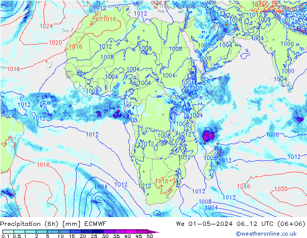 Z500/Regen(+SLP)/Z850 ECMWF wo 01.05.2024 12 UTC