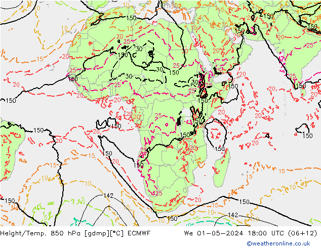 Z500/Rain (+SLP)/Z850 ECMWF mié 01.05.2024 18 UTC