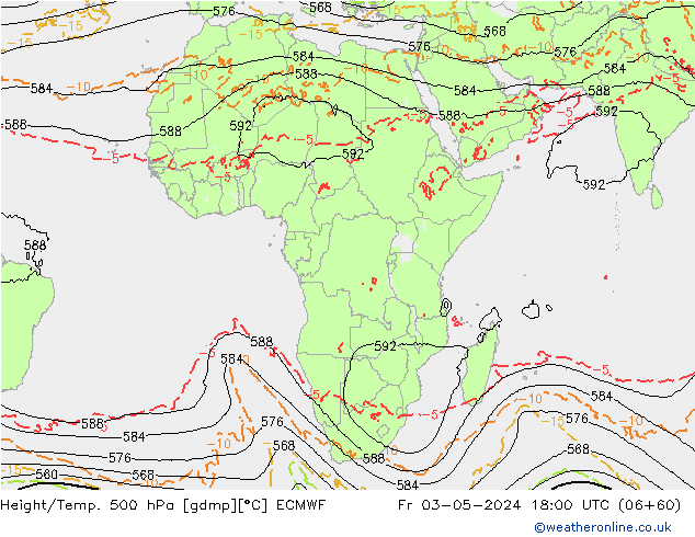 Z500/Rain (+SLP)/Z850 ECMWF  03.05.2024 18 UTC
