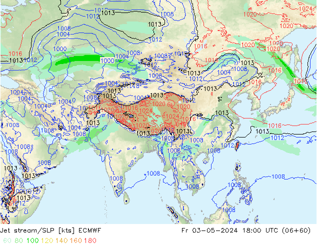 Jet stream/SLP ECMWF Fr 03.05.2024 18 UTC