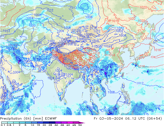 Z500/Rain (+SLP)/Z850 ECMWF пт 03.05.2024 12 UTC