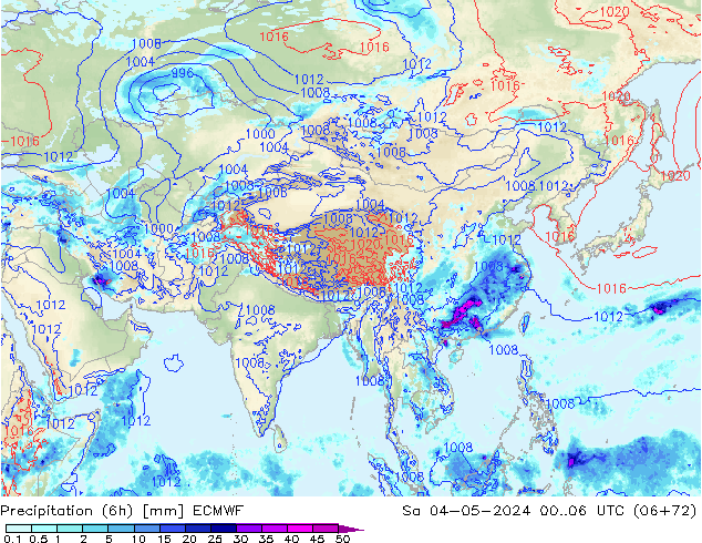 Z500/Rain (+SLP)/Z850 ECMWF Sa 04.05.2024 06 UTC