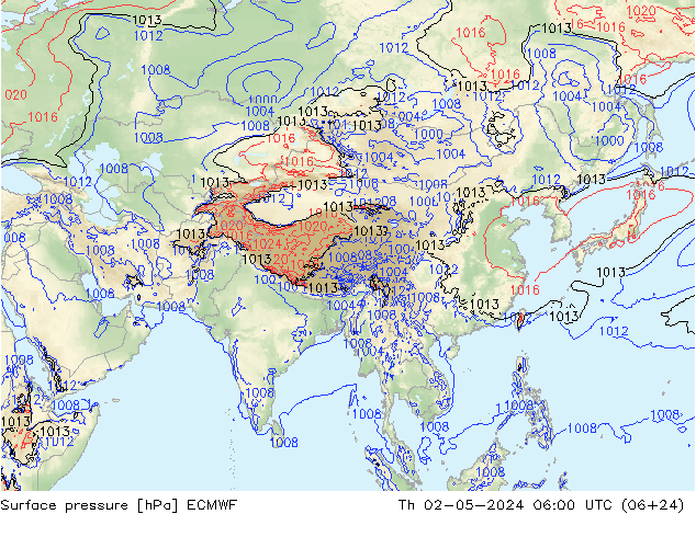 Yer basıncı ECMWF Per 02.05.2024 06 UTC