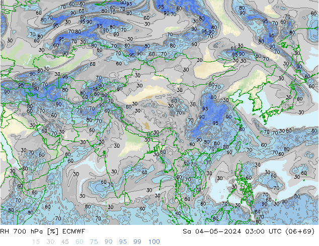 RH 700 hPa ECMWF Sa 04.05.2024 03 UTC