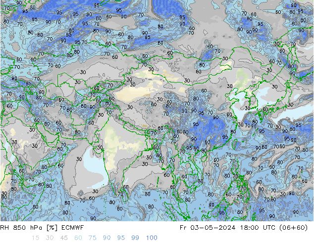 RH 850 hPa ECMWF Fr 03.05.2024 18 UTC