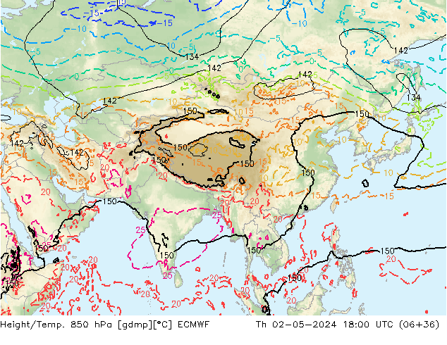 Z500/Rain (+SLP)/Z850 ECMWF чт 02.05.2024 18 UTC