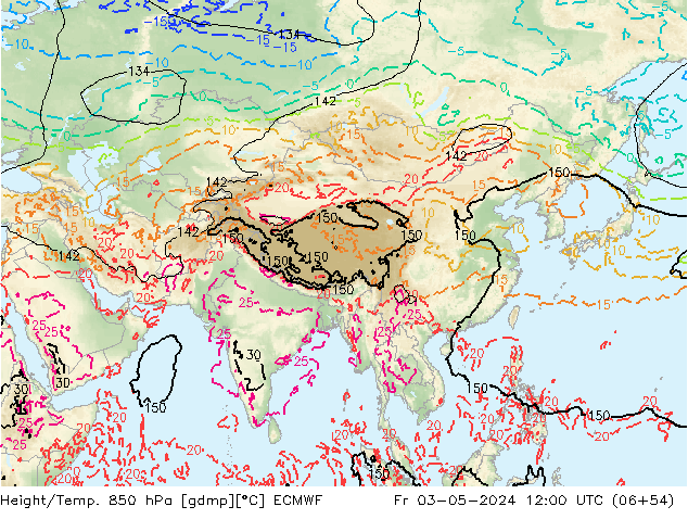 Z500/Rain (+SLP)/Z850 ECMWF пт 03.05.2024 12 UTC