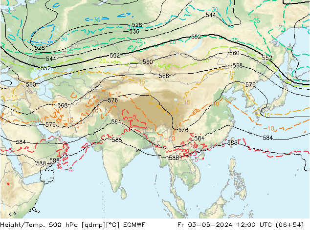 Z500/Rain (+SLP)/Z850 ECMWF пт 03.05.2024 12 UTC