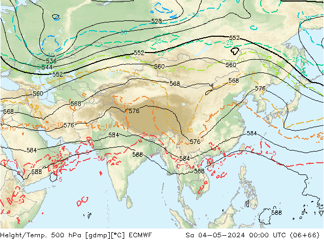 Z500/Rain (+SLP)/Z850 ECMWF Sáb 04.05.2024 00 UTC