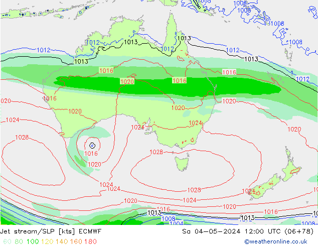 Jet stream ECMWF Sáb 04.05.2024 12 UTC