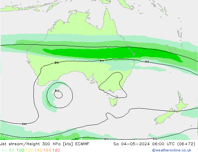 Jet stream ECMWF Sáb 04.05.2024 06 UTC