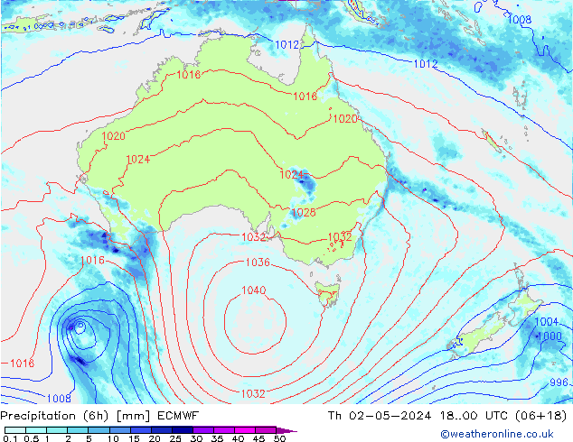 Z500/Rain (+SLP)/Z850 ECMWF чт 02.05.2024 00 UTC