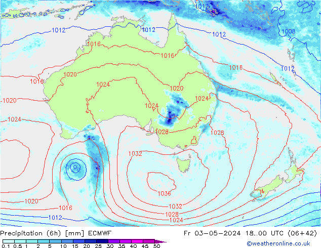 Z500/Rain (+SLP)/Z850 ECMWF ven 03.05.2024 00 UTC