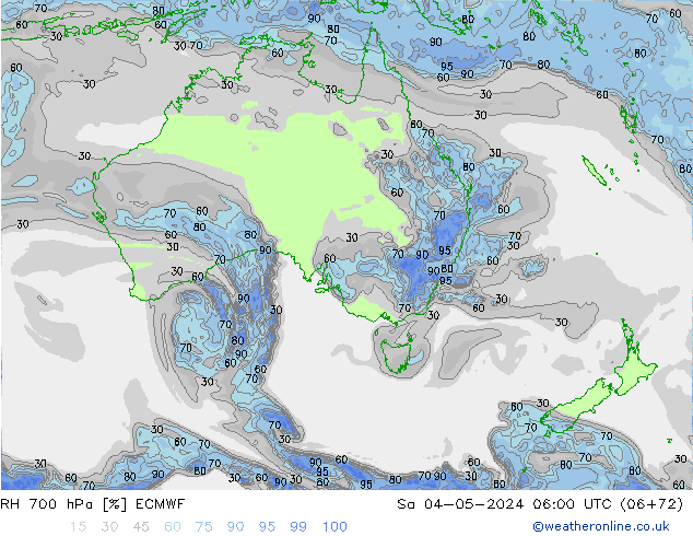 RH 700 hPa ECMWF Sáb 04.05.2024 06 UTC