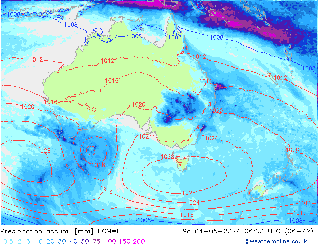 Précipitation accum. ECMWF sam 04.05.2024 06 UTC