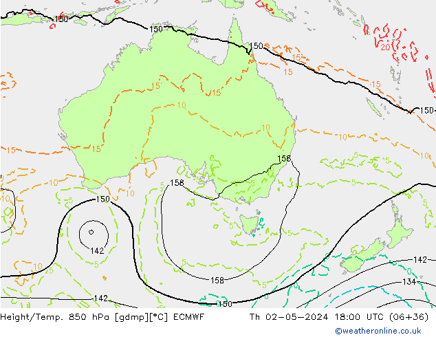 Z500/Rain (+SLP)/Z850 ECMWF Th 02.05.2024 18 UTC