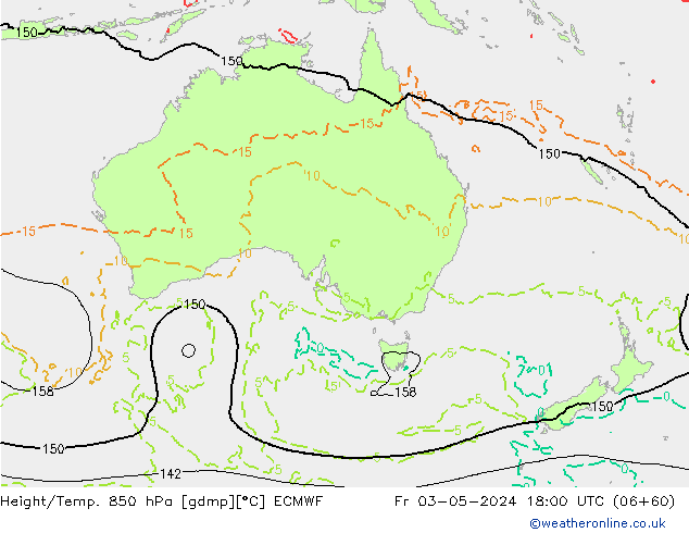 Z500/Rain (+SLP)/Z850 ECMWF Fr 03.05.2024 18 UTC