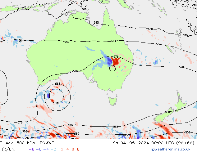 T-Adv. 500 hPa ECMWF Cts 04.05.2024 00 UTC