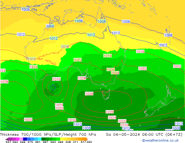 Thck 700-1000 hPa ECMWF Sáb 04.05.2024 06 UTC