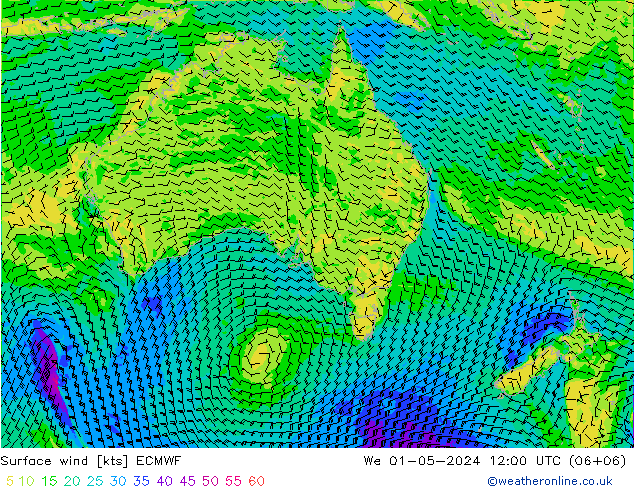 Prec 6h/Wind 10m/950 ECMWF St 01.05.2024 12 UTC