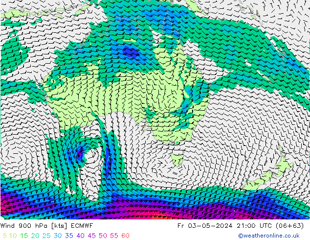  900 hPa ECMWF  03.05.2024 21 UTC