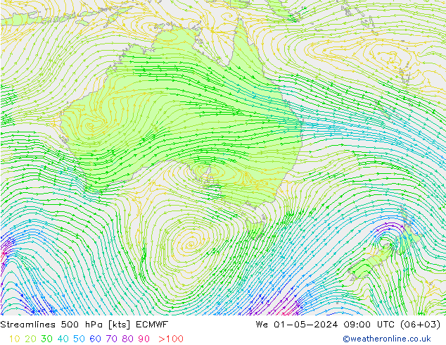  500 hPa ECMWF  01.05.2024 09 UTC