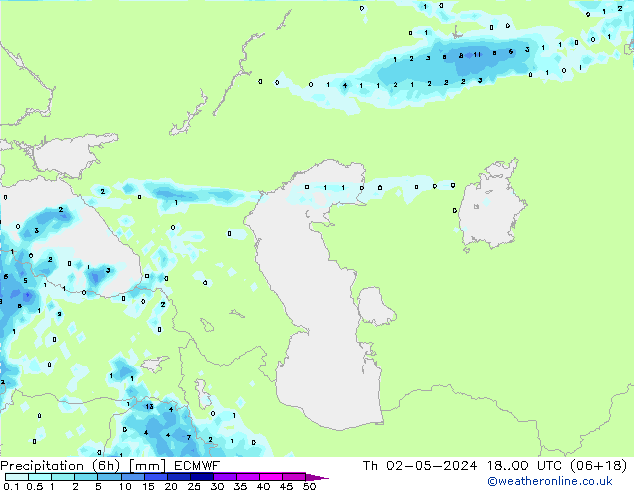 Z500/Rain (+SLP)/Z850 ECMWF gio 02.05.2024 00 UTC