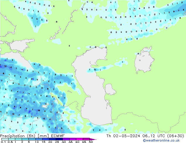 Z500/Rain (+SLP)/Z850 ECMWF Th 02.05.2024 12 UTC