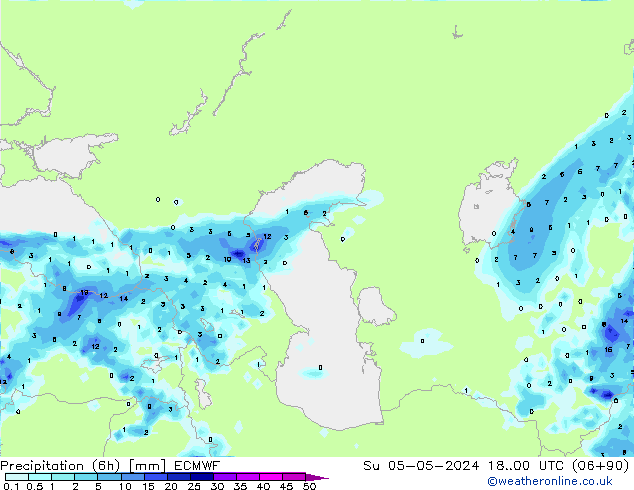 Z500/Rain (+SLP)/Z850 ECMWF Su 05.05.2024 00 UTC