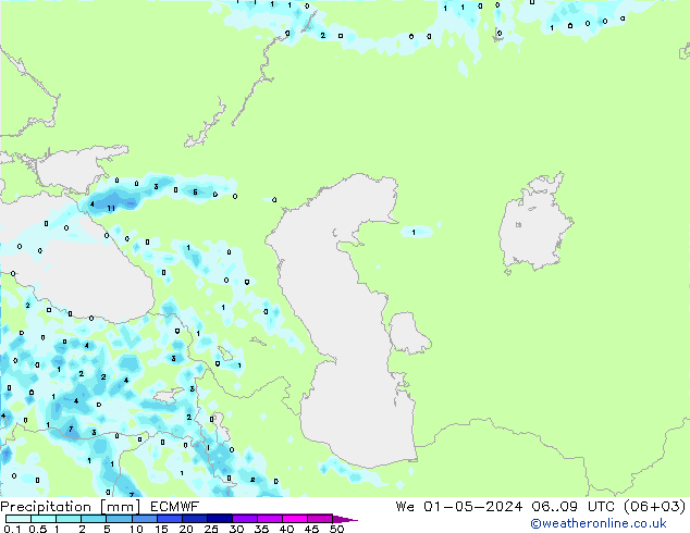 Yağış ECMWF Çar 01.05.2024 09 UTC