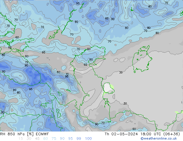 RV 850 hPa ECMWF do 02.05.2024 18 UTC