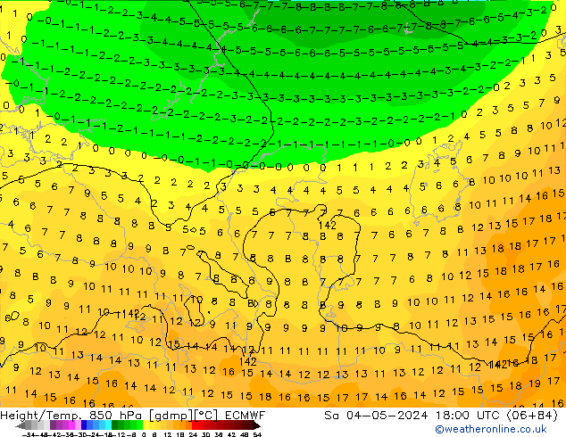 Z500/Rain (+SLP)/Z850 ECMWF сб 04.05.2024 18 UTC