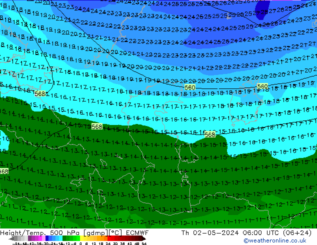 Z500/Regen(+SLP)/Z850 ECMWF do 02.05.2024 06 UTC