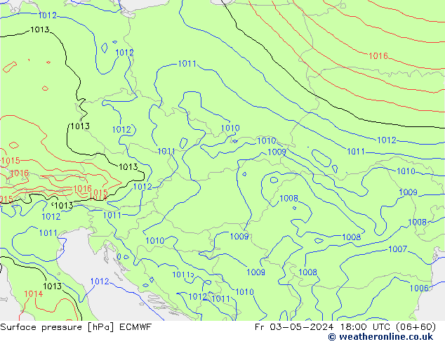 приземное давление ECMWF пт 03.05.2024 18 UTC