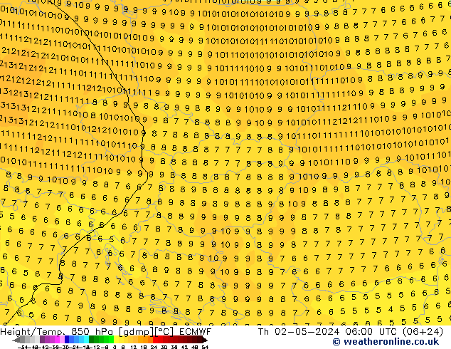 Z500/Regen(+SLP)/Z850 ECMWF do 02.05.2024 06 UTC