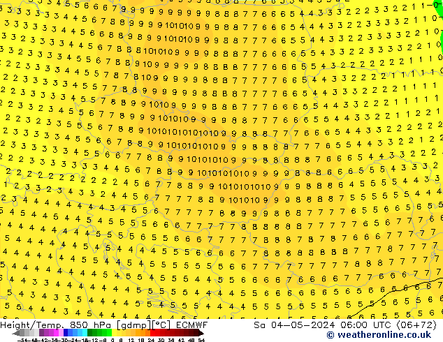 Z500/Rain (+SLP)/Z850 ECMWF сб 04.05.2024 06 UTC