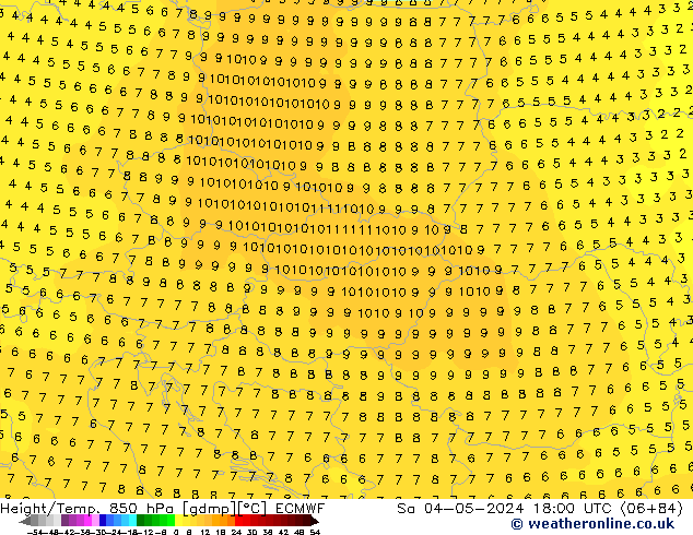 Z500/Rain (+SLP)/Z850 ECMWF Sáb 04.05.2024 18 UTC