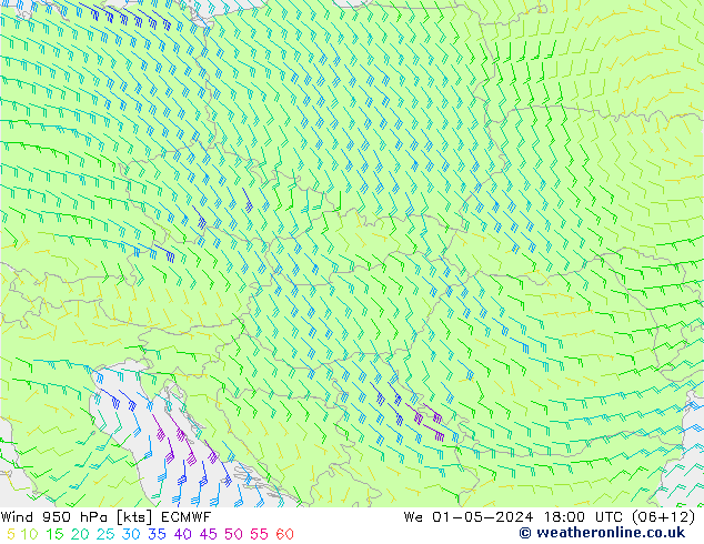 Wind 950 hPa ECMWF We 01.05.2024 18 UTC