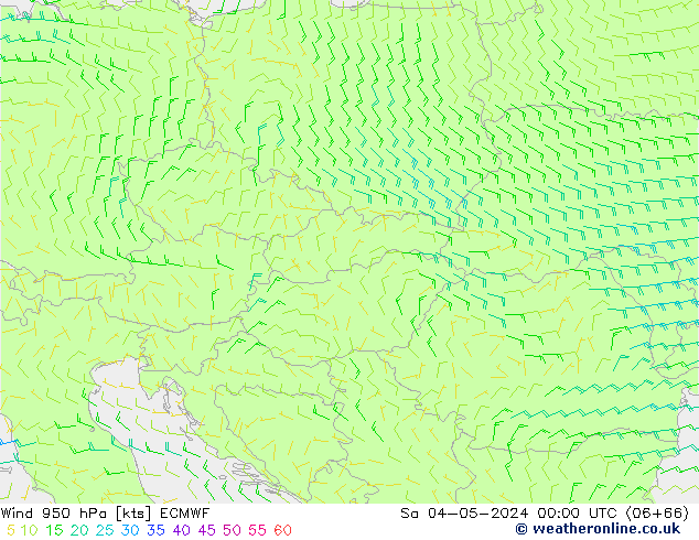 Wind 950 hPa ECMWF Sa 04.05.2024 00 UTC