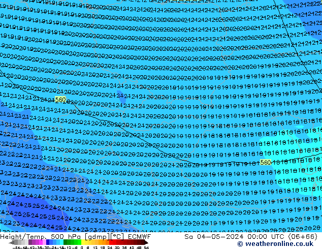 Z500/Regen(+SLP)/Z850 ECMWF za 04.05.2024 00 UTC