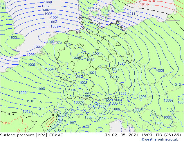 Bodendruck ECMWF Do 02.05.2024 18 UTC