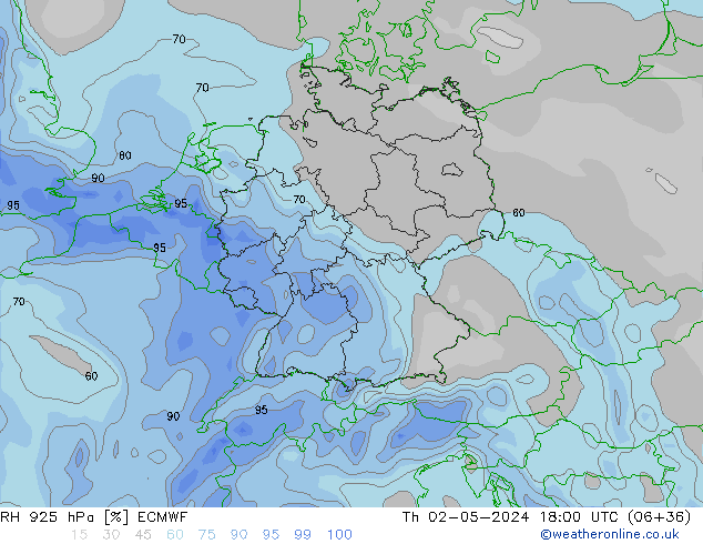 RH 925 hPa ECMWF Do 02.05.2024 18 UTC