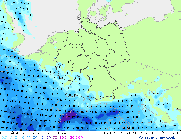 Toplam Yağış ECMWF Per 02.05.2024 12 UTC