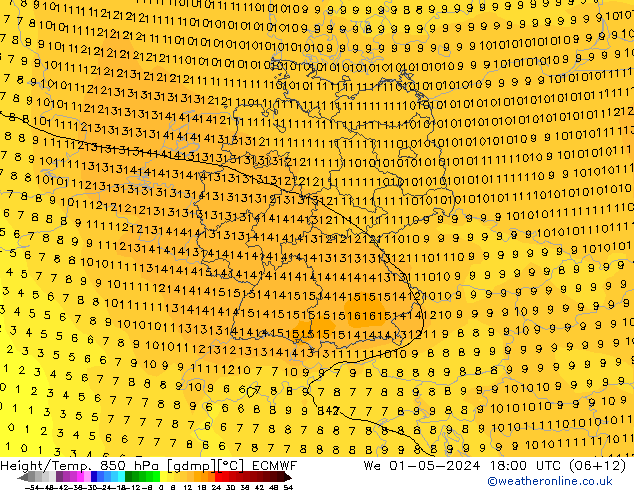 Z500/Rain (+SLP)/Z850 ECMWF St 01.05.2024 18 UTC