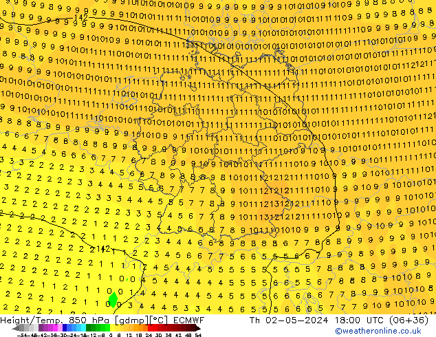 Z500/Rain (+SLP)/Z850 ECMWF Qui 02.05.2024 18 UTC