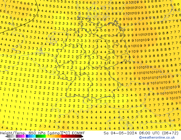 Z500/Regen(+SLP)/Z850 ECMWF za 04.05.2024 06 UTC